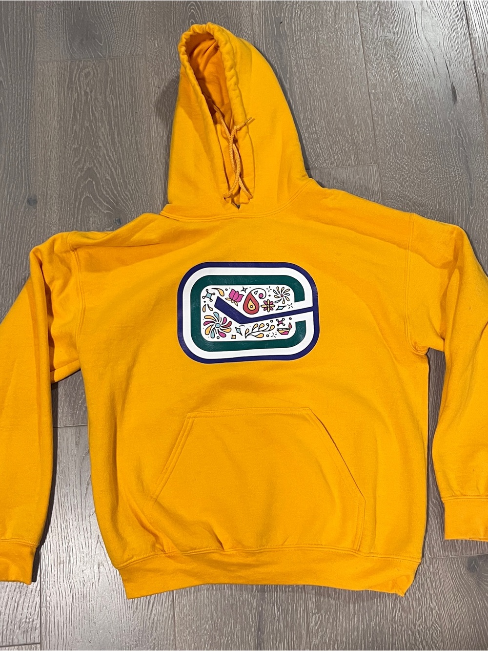 Vancouver Canucks Diwali yellow hoody